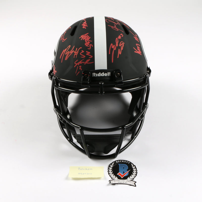 2021 National Champs Helmet Team Signed Eclipse Speed Rep Georgia Bulldogs BAS AB64216