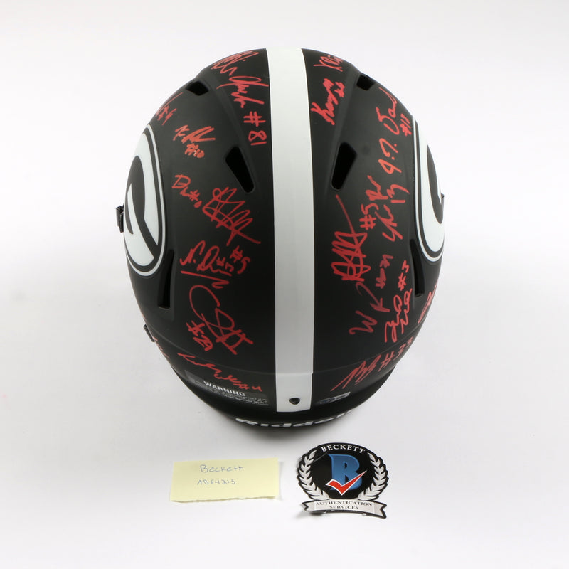 2021 National Champs Helmet Team Signed Eclipse Speed Rep Georgia Bulldogs BAS AB64215