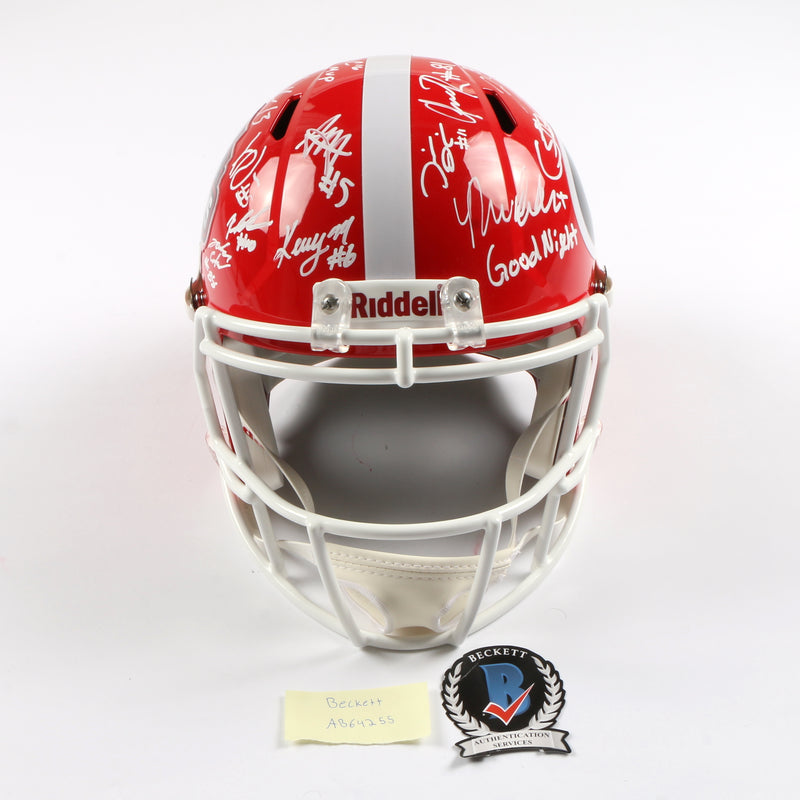 2021 National Champs Helmet Team Signed Natty Speed Rep Georgia Bulldogs BAS AB64255
