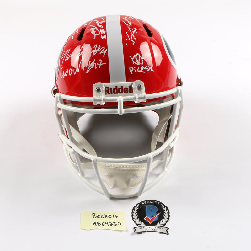 2021 National Champs Highlights Team Signed Helmet National Championship Stetson Ringo Bowers Georgia Bulldogs BAS AB64262