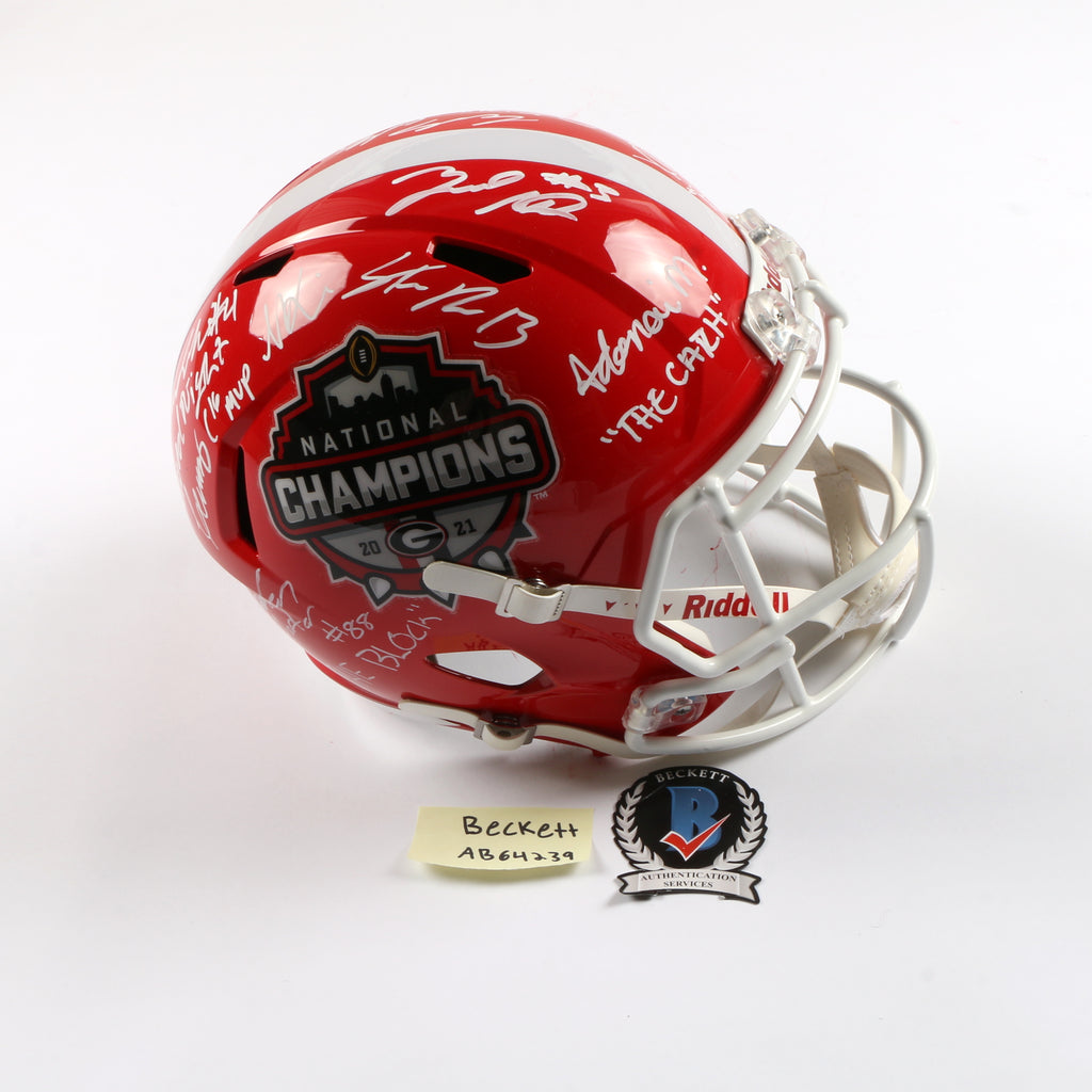 2021 National Champs Highlights Team Signed Helmet National Championship Stetson Ringo Pickens Georgia Bulldogs BAS AB64239