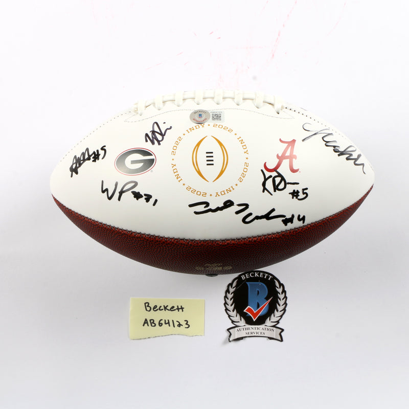 2021 National Champs Team Signed National Championship Football Bowers Walker Stetson Ringo Pickens Georgia Bulldogs BAS AB64123