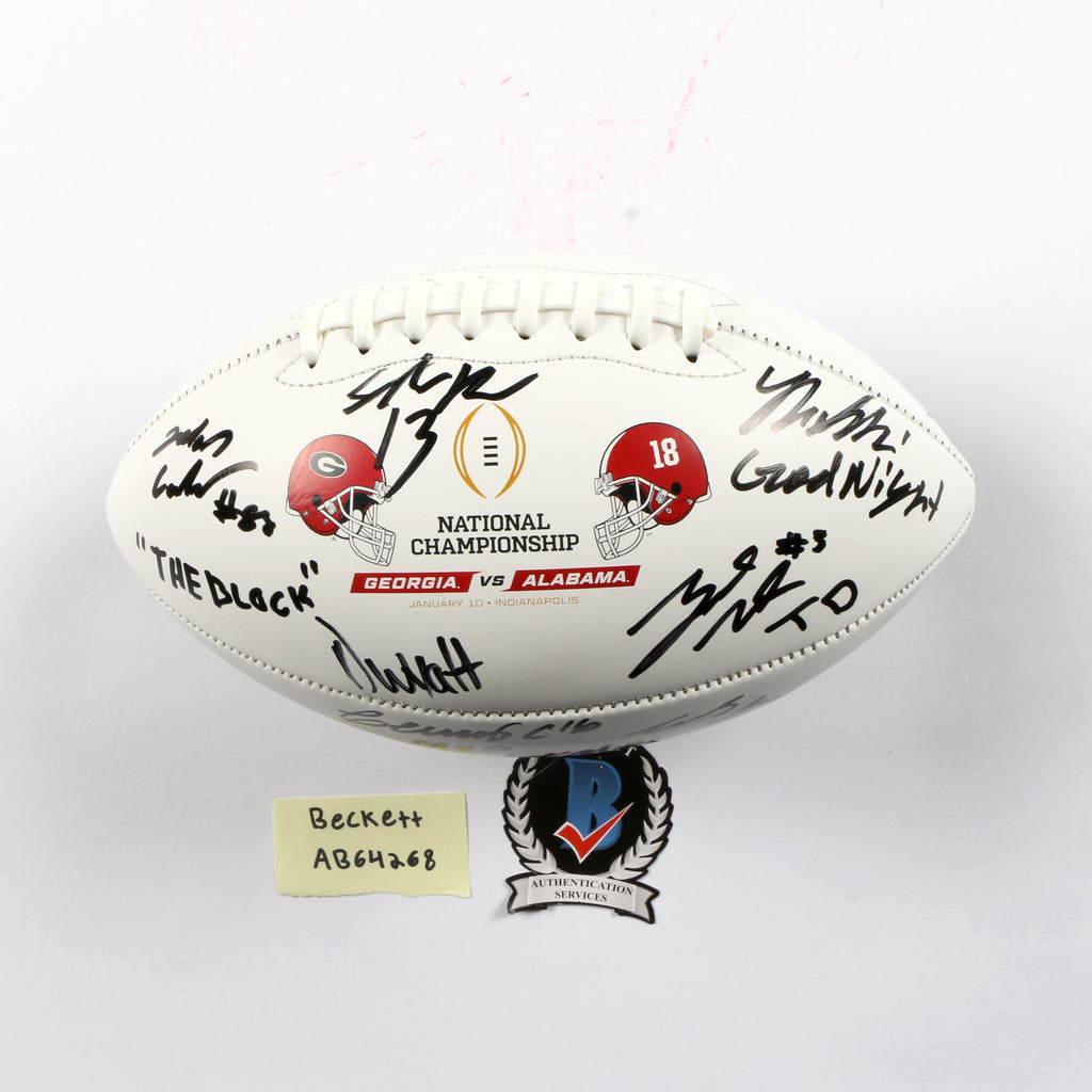 2021 National Champs Highlights Team Signed National Championship Football Stetson Ringo Pickens Georgia Bulldogs BAS AB64268