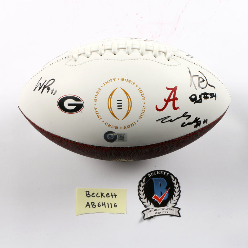 2021 National Champs Team Signed National Championship Football Travon Walker Stetson Ringo Pickens Georgia Bulldogs BAS AB641116