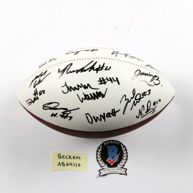 2021 National Champs Team Signed National Championship Football Travon Walker Stetson Ringo Pickens Georgia Bulldogs BAS AB641116