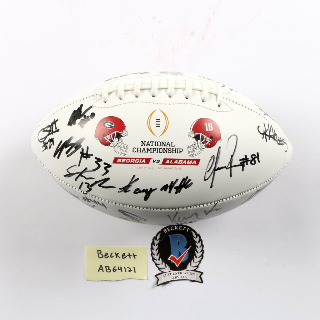 2021 National Champs Team Signed National Championship Football Travon Walker Stetson Ringo Pickens Georgia Bulldogs BAS AB64121