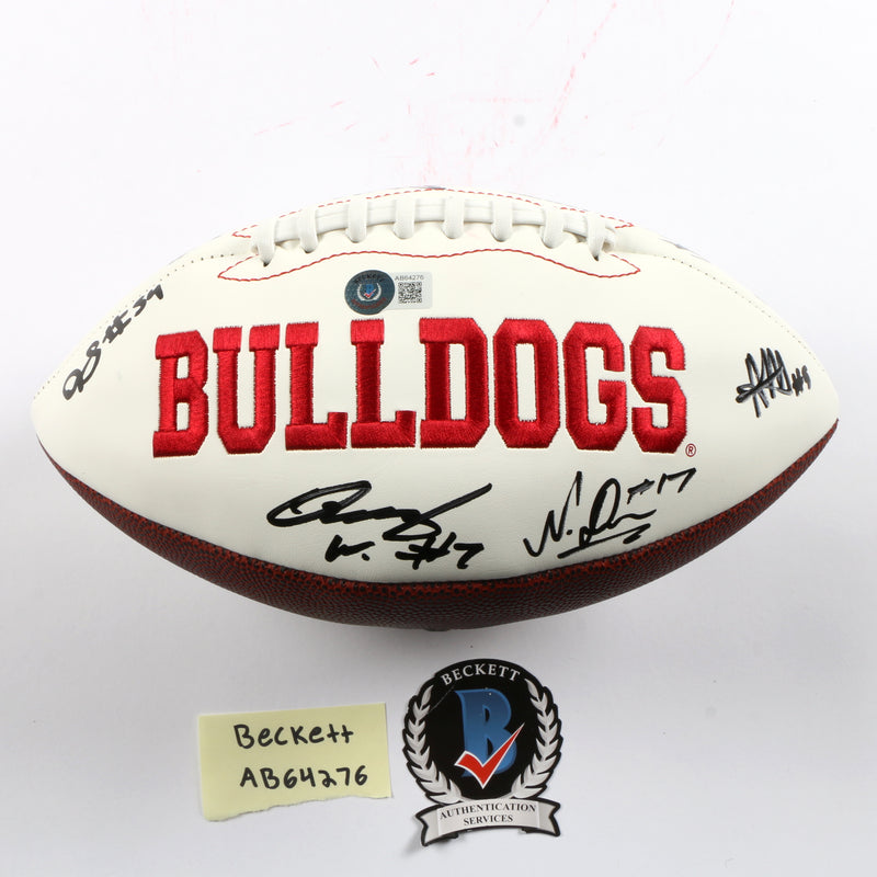 2021 National Champs Team Signed Football Travon Walker Stetson Georgia Bulldogs BAS AB64276