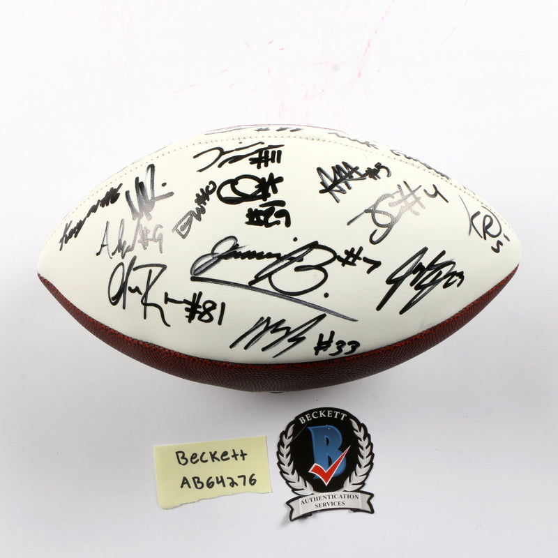 2021 National Champs Team Signed Football Travon Walker Stetson Georgia Bulldogs BAS AB64276