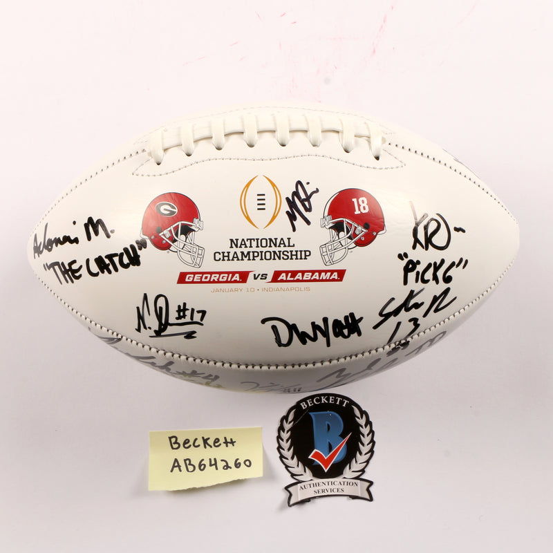 2021 National Champs Highlights Team Signed National Championship Football Stetson Ringo Bowers Georgia Bulldogs BAS AB64260