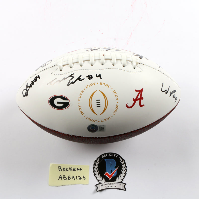 2021 National Champs Team Signed National Championship Football Travon Walker Stetson Ringo Bowers Georgia Bulldogs BAS AB64125