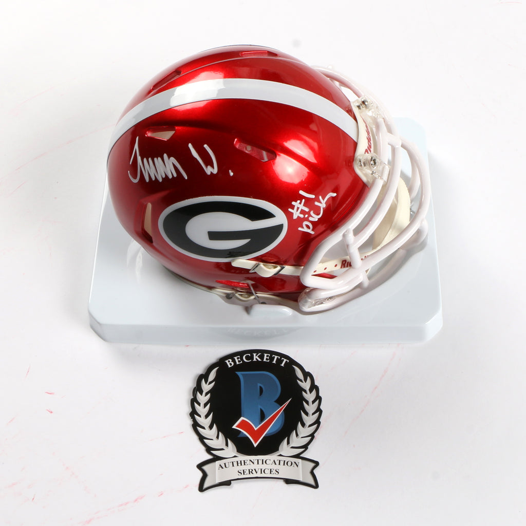 Travon Walker Signed Mini Helmet Flash Georgia Bulldogs #1 Pick