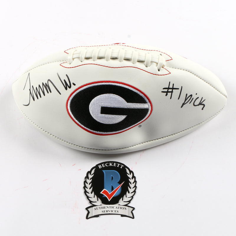 Travon Walker Signed Football Georgia Bulldogs #1 Pick