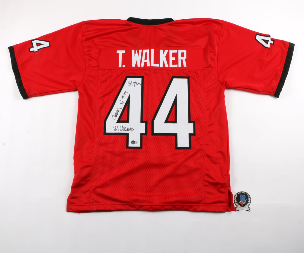 Travon Walker Signed Jersey Custom Red Georgia Bulldogs