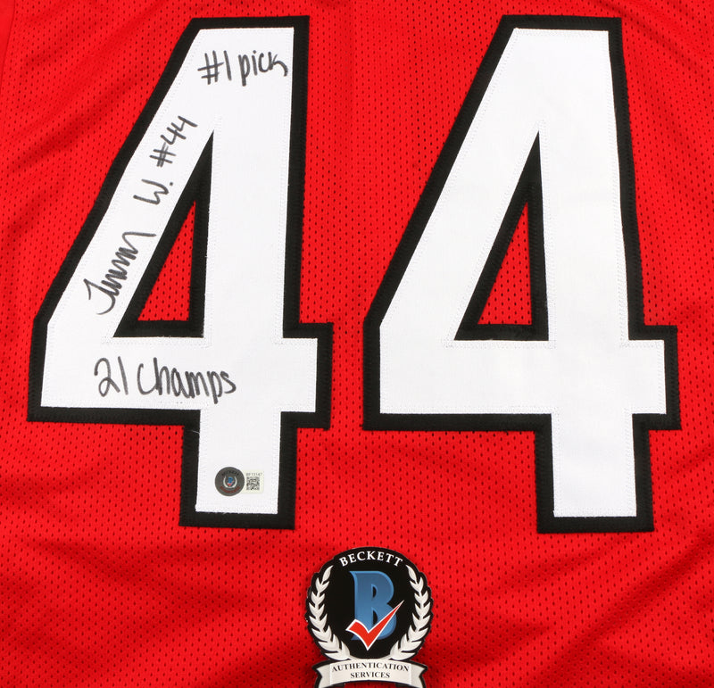 Travon Walker Signed Jersey Custom Red Georgia Bulldogs