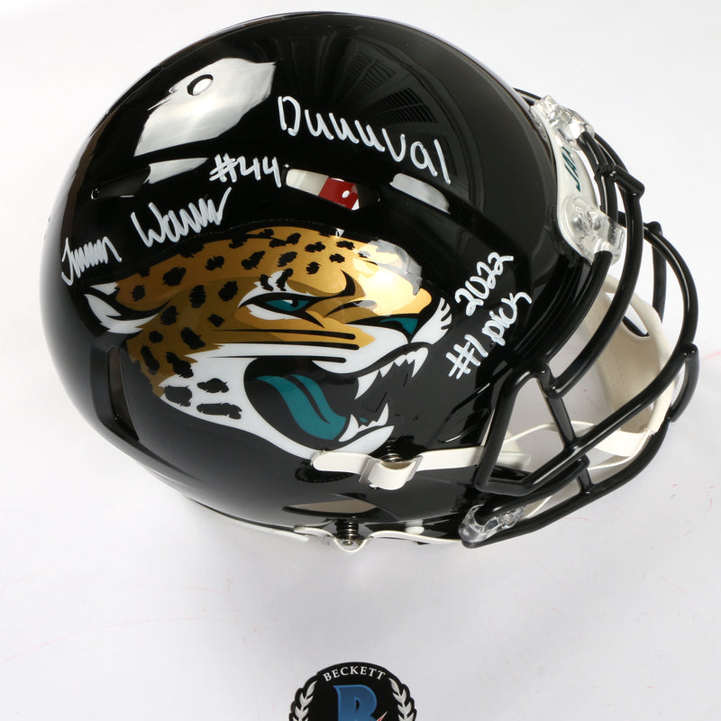 Travon Walker Signed Helmet Jacksonville Jaguars Speed Authentic #1 Pick BAS