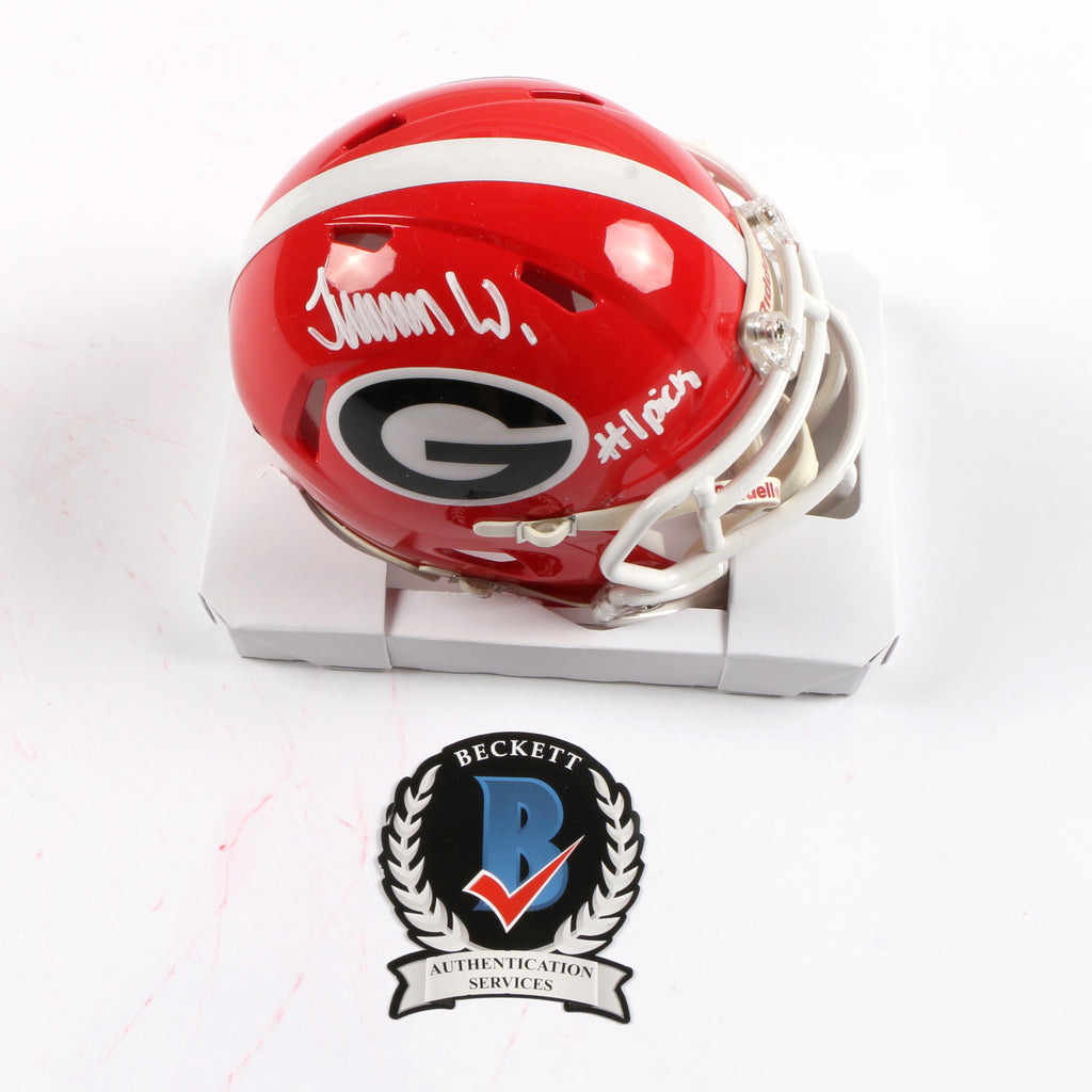 Travon Walker Signed Mini Helmet Speed Georgia Bulldogs BAS