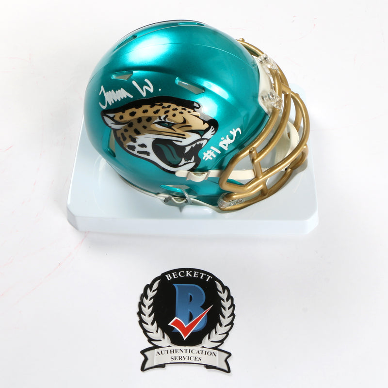Travon Walker Signed Mini Helmet Flash Jacksonville Jaguars #1 Pick