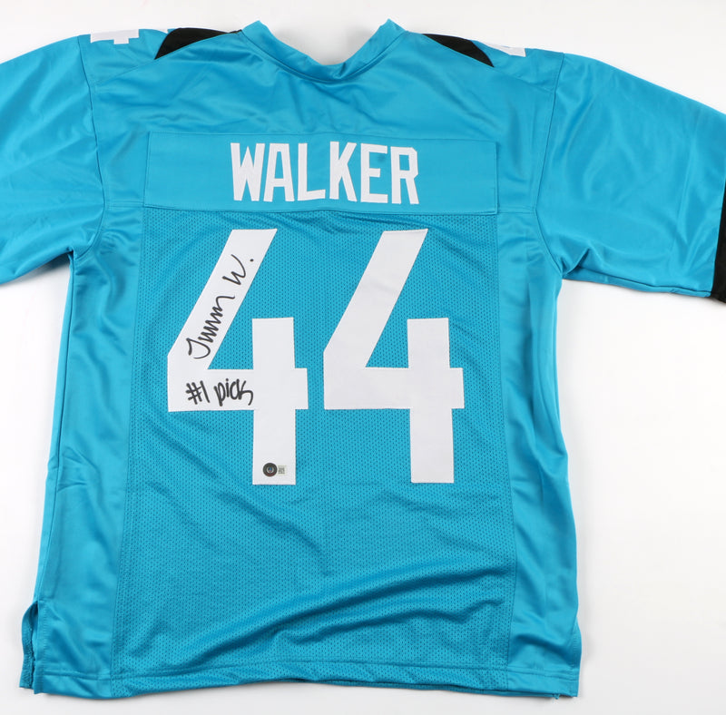 Travon Walker Signed Jersey Custom Teal Jacksonville Jaguars