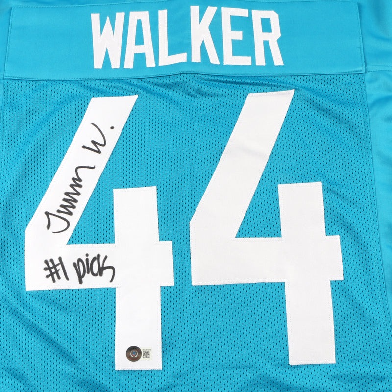 Travon Walker Signed Jersey Custom Teal Jacksonville Jaguars