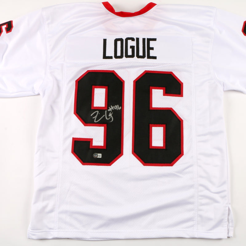 Zion Logue Signed Jersey Custom White Georgia Bulldogs