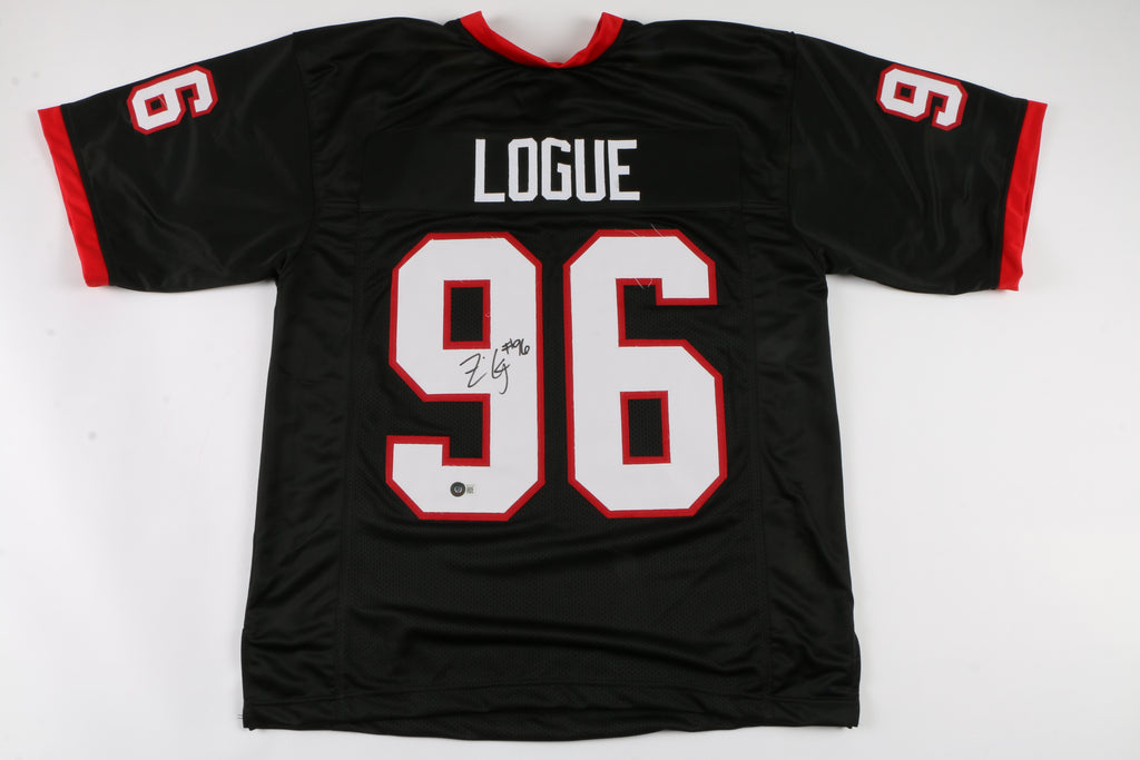 Zion Logue Signed Jersey Black White Georgia Bulldogs