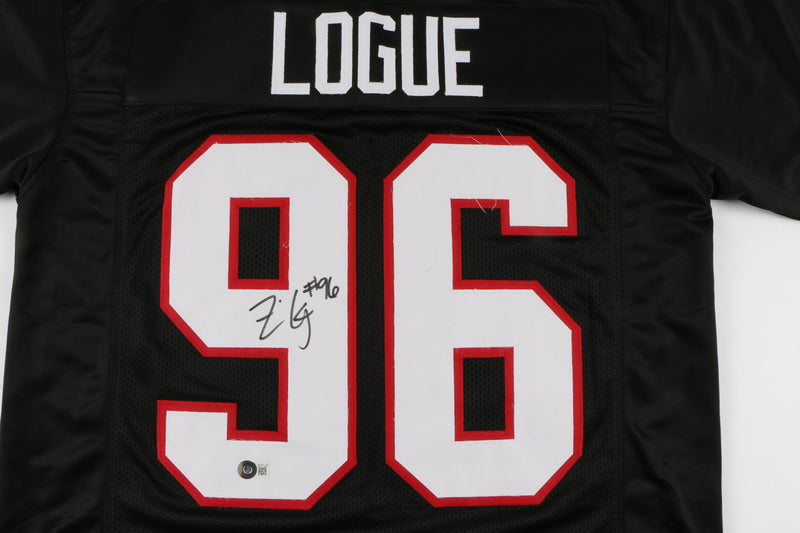 Zion Logue Signed Jersey Black White Georgia Bulldogs