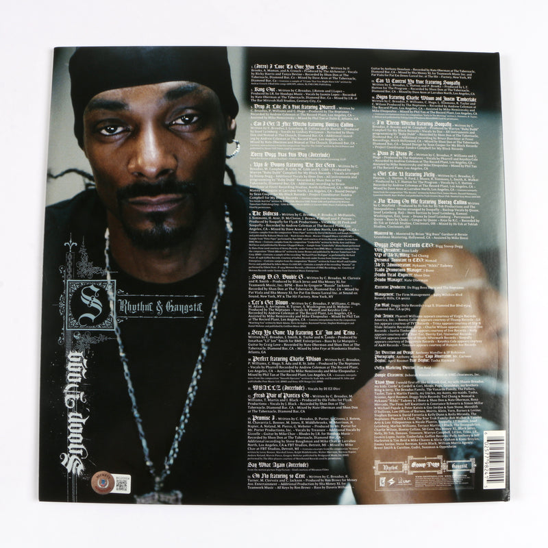 Snoop Dogg Signed Rhythm & Gangsta Vinyl Cover