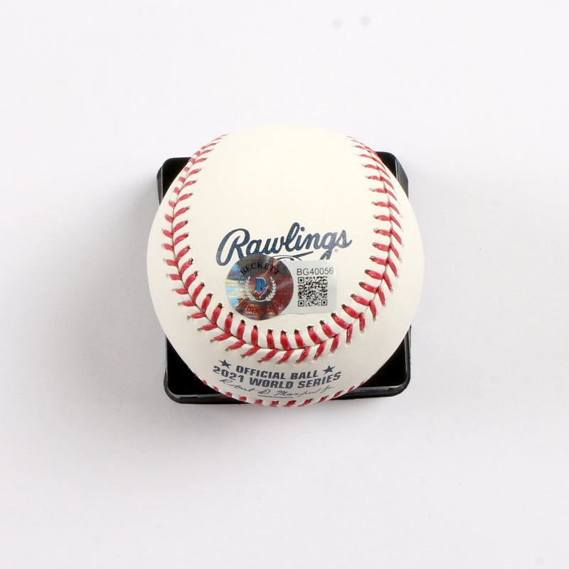 Will Smith Signed Official 2021 World Series Baseball Atlanta Braves WDIFH