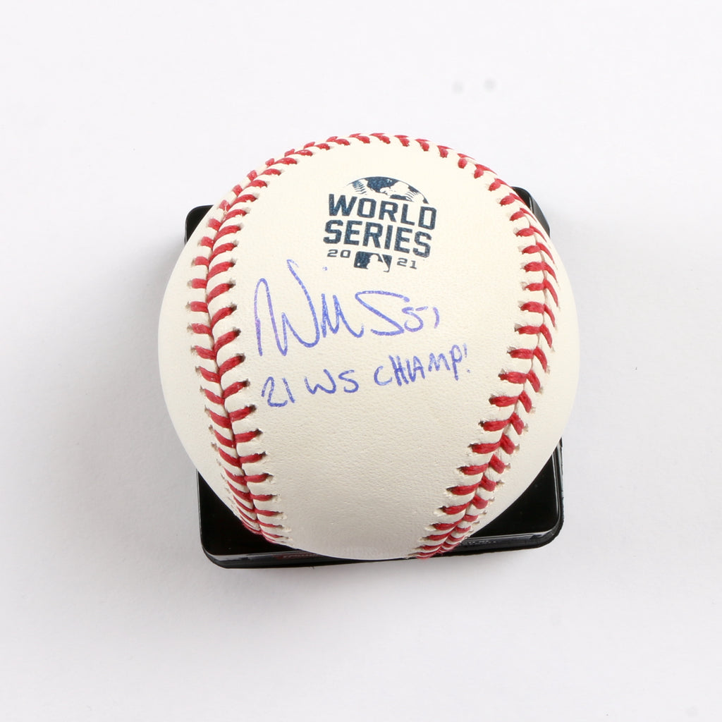Will Smith Signed Official 2021 World Series Baseball Atlanta Braves 21 Champs