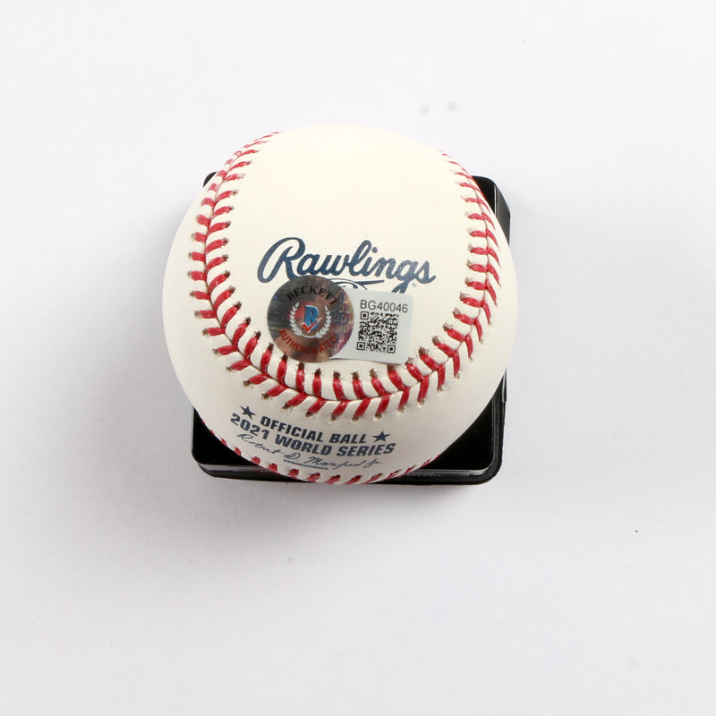 Will Smith Signed Official 2021 World Series Baseball Atlanta Braves Last Out