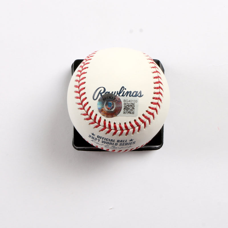 Ehire Adrianza Signed Official 2021 World Series Baseball Atlanta Braves