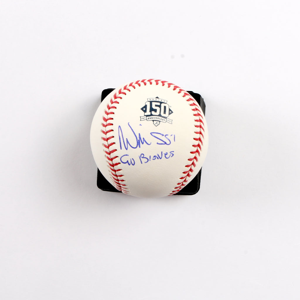 Will Smith Signed Baseball 150th Anniversary Go Braves