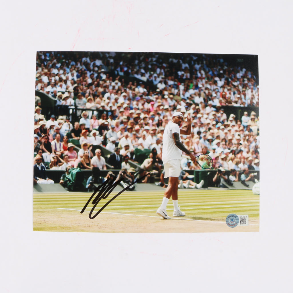 Nick Kyrgios Signed 8x10 Wimbledon Thumbs Up