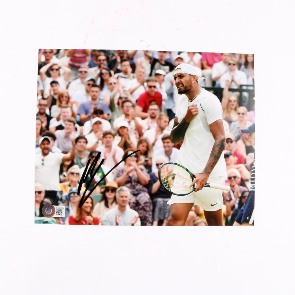 Nick Kyrgios Signed 8x10 Wimbledon Pump Up