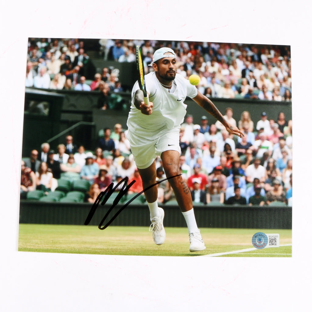 Nick Kyrgios Signed 8x10 Wimbledon Reach