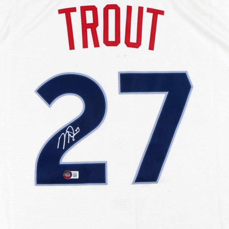 white mike trout jersey