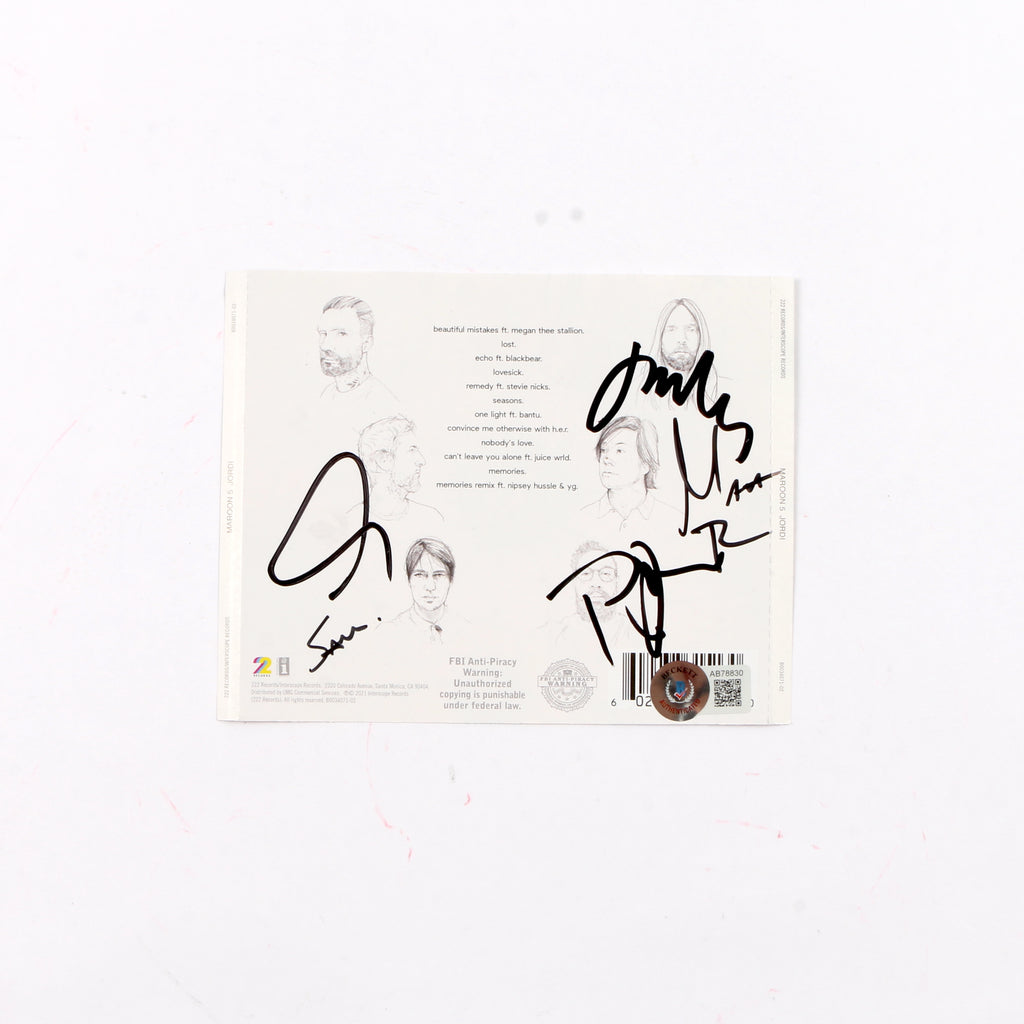 Maroon 5 Signed Album cover (Back)