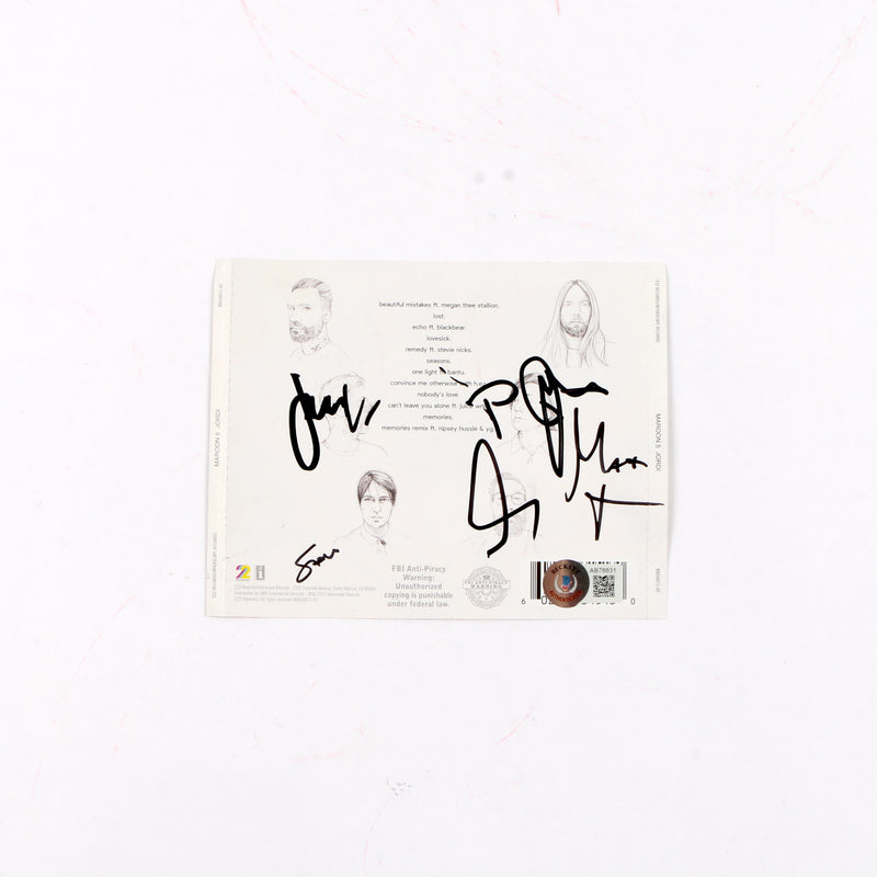 Maroon 5 Signed Album cover (Back)