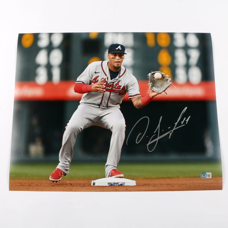 Orlando Arcia Signed Photo 16x20 Atlanta Braves BAS Witness