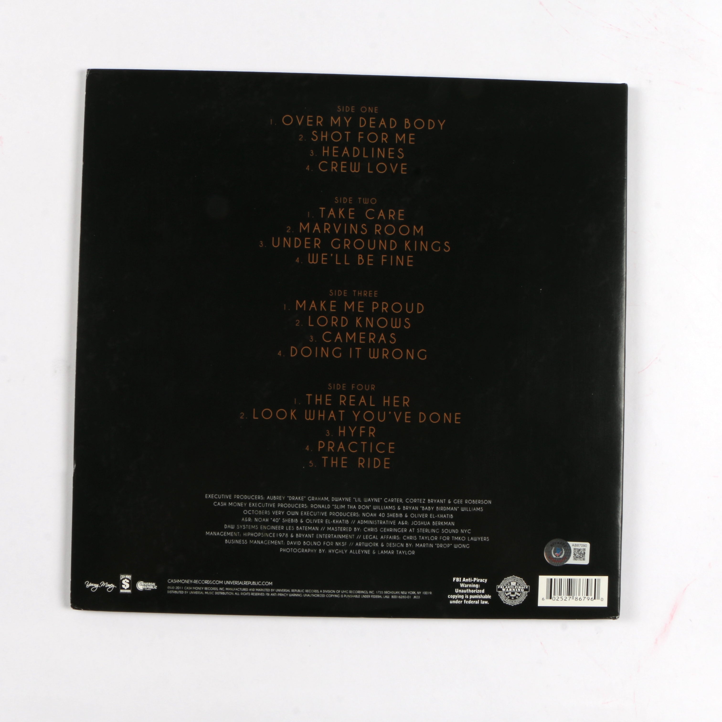 Drake Signed Take Care Vinyl – More Than Sports
