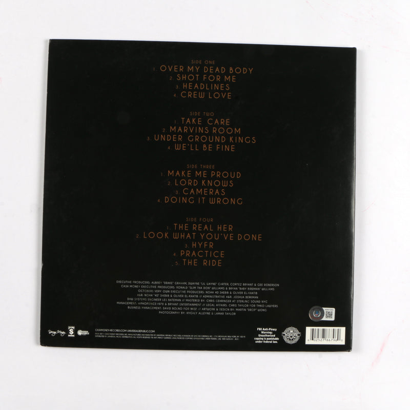 Drake Signed Take Care Vinyl