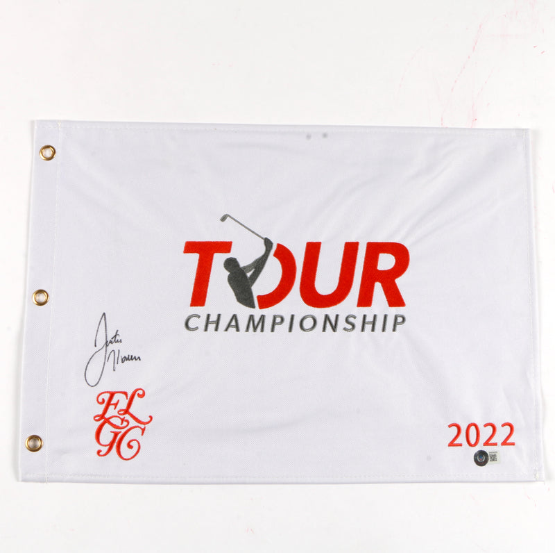 Justin Thomas Signed Flag 2022 Tour Championship Beckett