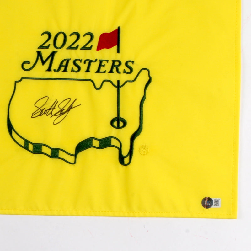Scottie Scheffler Signed 2022 Masters Flag Beckett