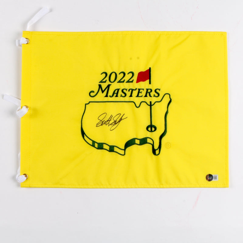 Scottie Scheffler Signed 2022 Masters Flag Beckett