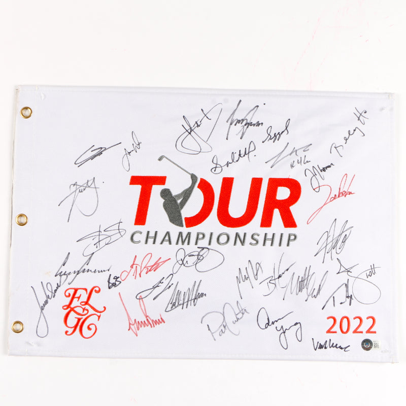 2022 Tour Championship Signed Flag ALL 29 players! Rory McIlroy Scottie Scheffler