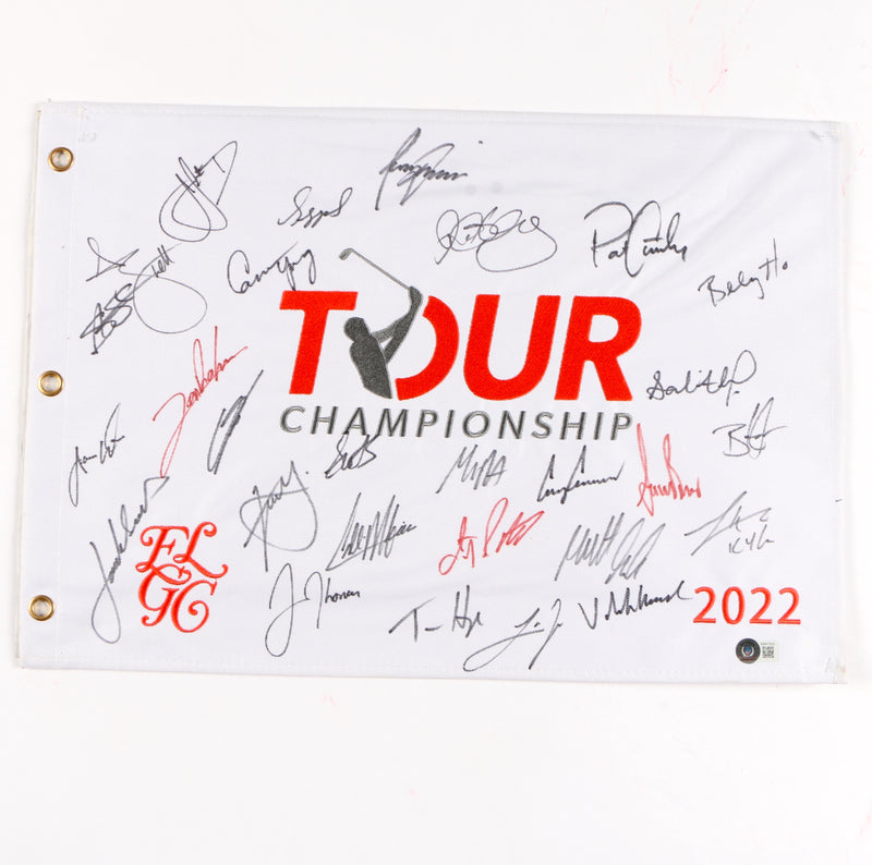 2022 Tour Championship Signed Flag 28 players! Rory McIlroy Scottie Scheffler