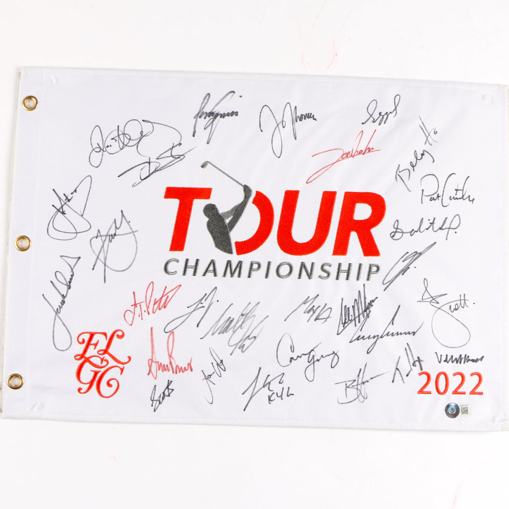 2022 Tour Championship Signed Flag 28 players! Rory McIlroy Scottie Scheffler