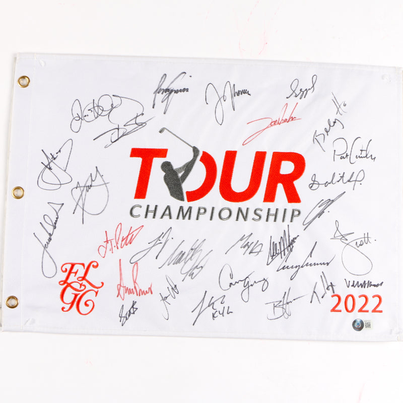 2022 Tour Championship Signed Flag 28 players! Rory McIlroy Scottie Scheffler