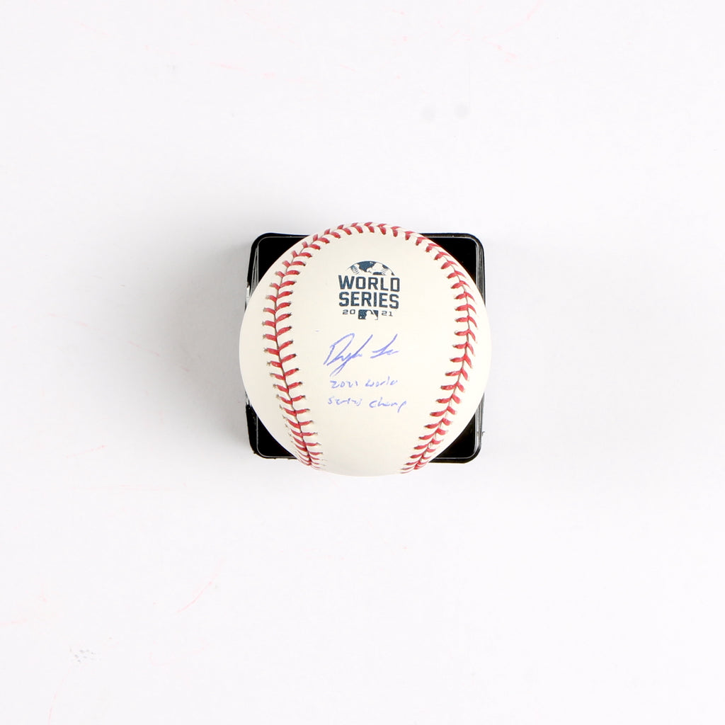 Dylan Lee Signed Official 2021 World Series Baseball Atlanta Braves