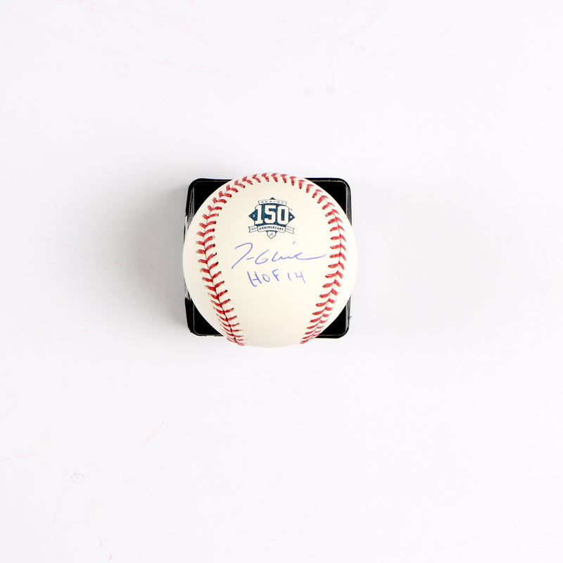 Tom Glavine Signed Baseball 150th Annivesary Inscribed